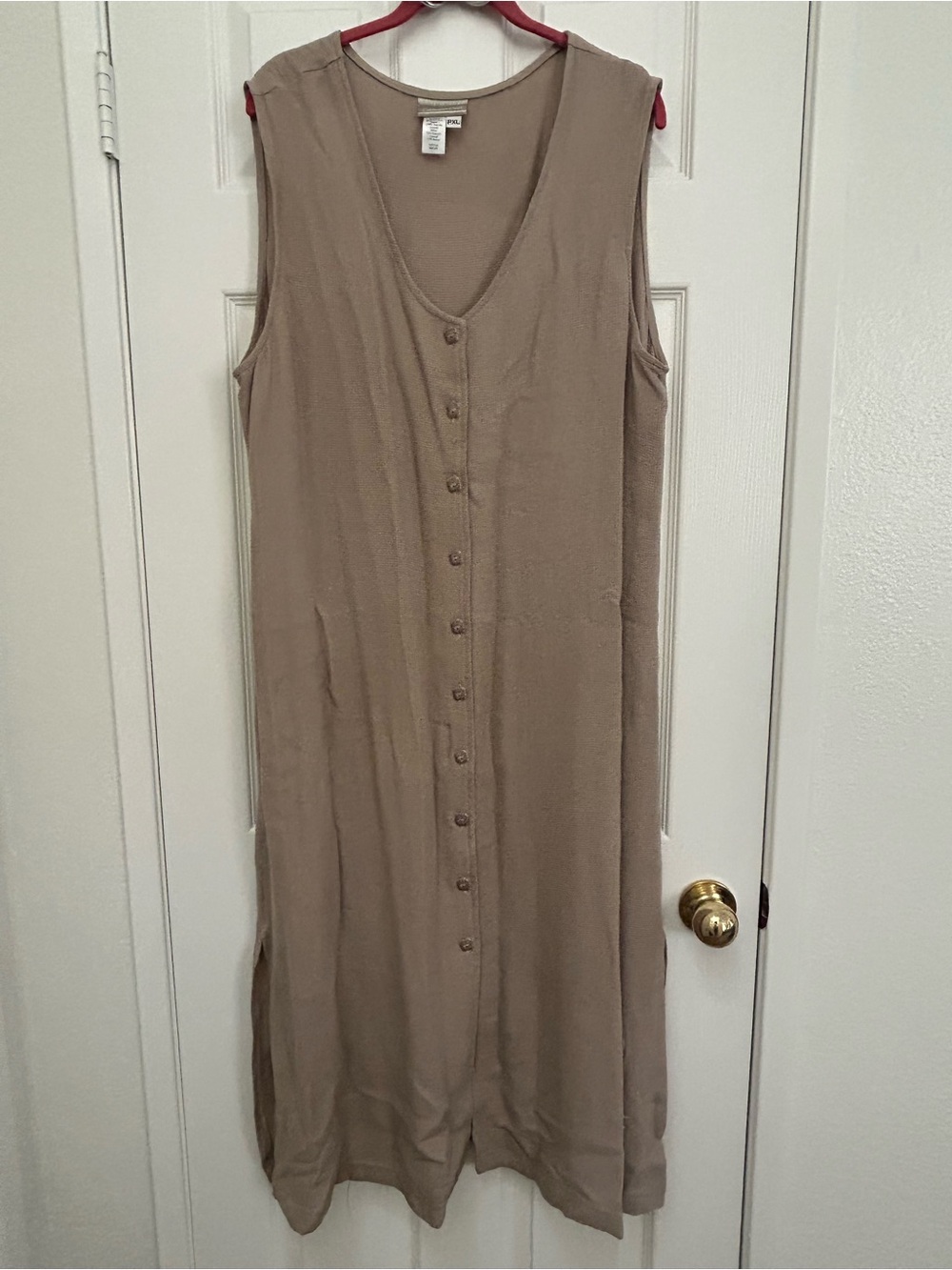 Coldwater Creek Sleeveless Button-Front Maxi Dress | Size PXL